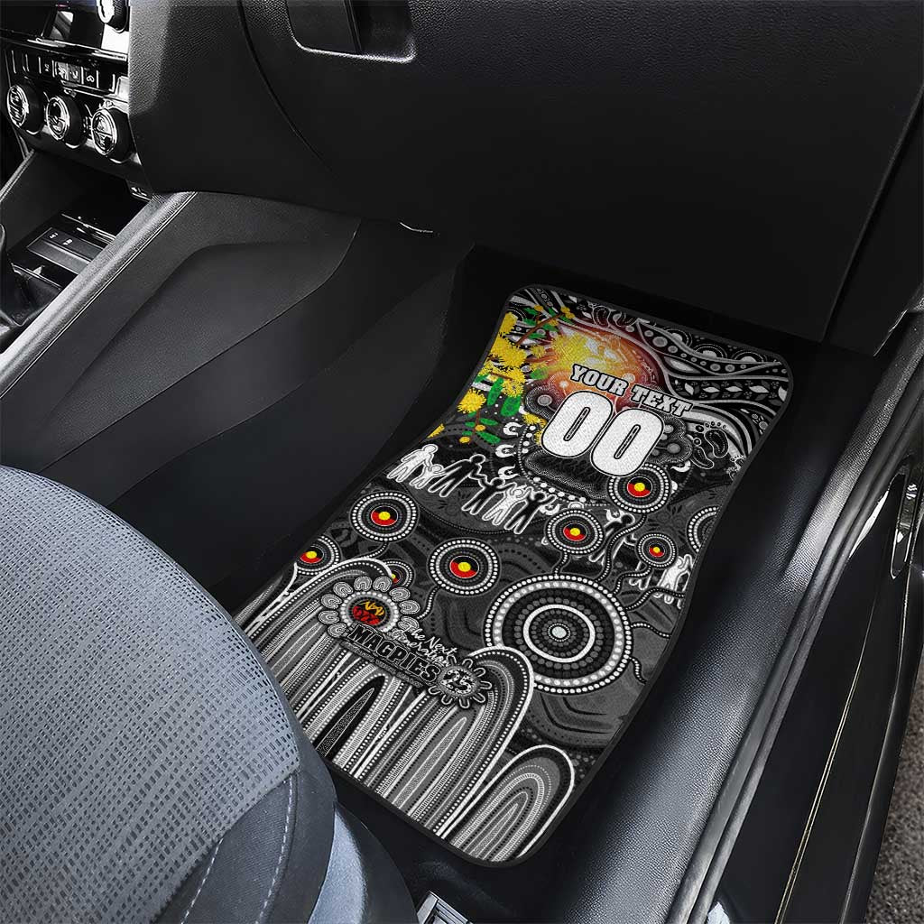 NAIDOC Week 2025 Magpies Football Car Mats Aboriginal Dot Painting