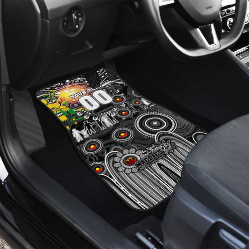 NAIDOC Week 2025 Magpies Football Car Mats Aboriginal Dot Painting