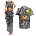 Personalised NAIDOC Week 2025 Magpies Football Couples Matching Tank Maxi Dress and Hawaiian Shirt Aboriginal Dot Painting
