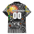Personalised NAIDOC Week 2025 Magpies Football Family Matching Mermaid Dress and Hawaiian Shirt Aboriginal Dot Painting