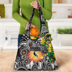 NAIDOC Week 2025 Magpies Football Grocery Bag Aboriginal Dot Painting