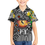 Personalised NAIDOC Week 2025 Magpies Football Hawaiian Shirt Aboriginal Dot Painting