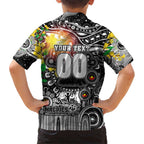 Personalised NAIDOC Week 2025 Magpies Football Hawaiian Shirt Aboriginal Dot Painting