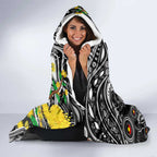 NAIDOC Week 2025 Magpies Football Hooded Blanket Aboriginal Dot Painting