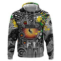Personalised NAIDOC Week 2025 Magpies Football Hoodie Aboriginal Dot Painting
