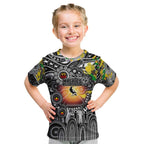 Personalised NAIDOC Week 2025 Magpies Football Kid T Shirt Aboriginal Dot Painting