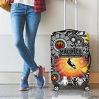 NAIDOC Week 2025 Magpies Football Luggage Cover Aboriginal Dot Painting