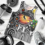 Personalised NAIDOC Week 2025 Magpies Football Men Tank Top Aboriginal Dot Painting