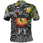 Personalised NAIDOC Week 2025 Magpies Football Polo Shirt Aboriginal Dot Painting