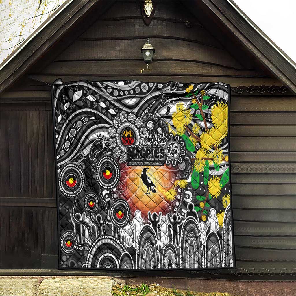 NAIDOC Week 2025 Magpies Football Quilt Aboriginal Dot Painting