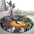 NAIDOC Week 2025 Magpies Football Round Carpet Aboriginal Dot Painting