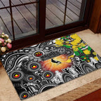 NAIDOC Week 2025 Magpies Football Rubber Doormat Aboriginal Dot Painting