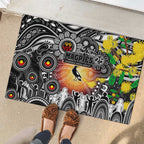 NAIDOC Week 2025 Magpies Football Rubber Doormat Aboriginal Dot Painting