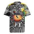 Personalised NAIDOC Week 2025 Magpies Football Rugby Jersey Aboriginal Dot Painting