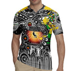 Personalised NAIDOC Week 2025 Magpies Football Rugby Jersey Aboriginal Dot Painting