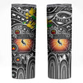 NAIDOC Week 2025 Magpies Football Skinny Tumbler Aboriginal Dot Painting