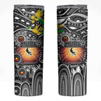 NAIDOC Week 2025 Magpies Football Skinny Tumbler Aboriginal Dot Painting