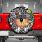 NAIDOC Week 2025 Magpies Football Spare Tire Cover Aboriginal Dot Painting