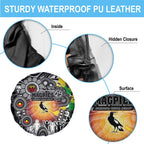 NAIDOC Week 2025 Magpies Football Spare Tire Cover Aboriginal Dot Painting