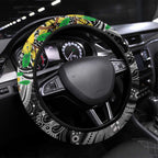 NAIDOC Week 2025 Magpies Football Steering Wheel Cover Aboriginal Dot Painting