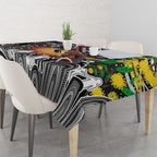 NAIDOC Week 2025 Magpies Football Tablecloth Aboriginal Dot Painting