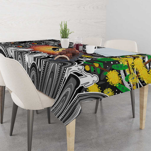 NAIDOC Week 2025 Magpies Football Tablecloth Aboriginal Dot Painting