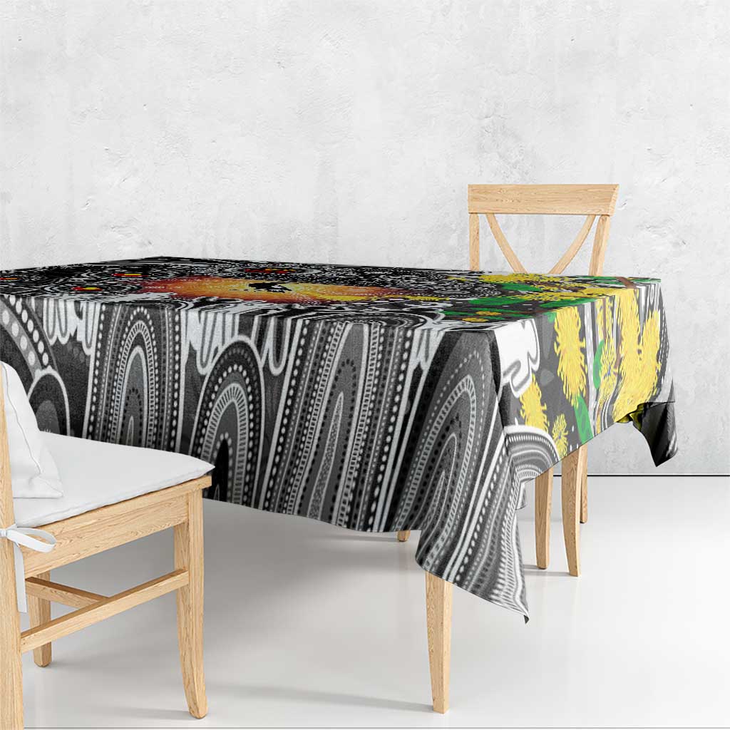 NAIDOC Week 2025 Magpies Football Tablecloth Aboriginal Dot Painting
