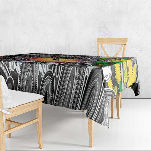 NAIDOC Week 2025 Magpies Football Tablecloth Aboriginal Dot Painting