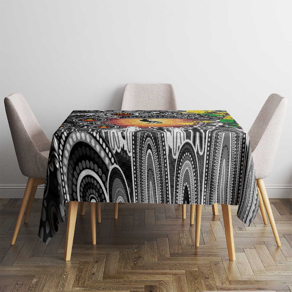 NAIDOC Week 2025 Magpies Football Tablecloth Aboriginal Dot Painting