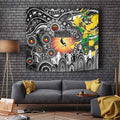 NAIDOC Week 2025 Magpies Football Tapestry Aboriginal Dot Painting