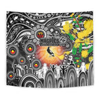 NAIDOC Week 2025 Magpies Football Tapestry Aboriginal Dot Painting