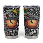 NAIDOC Week 2025 Magpies Football Tumbler Cup Aboriginal Dot Painting