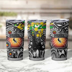 NAIDOC Week 2025 Magpies Football Tumbler Cup Aboriginal Dot Painting