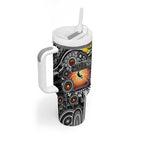 NAIDOC Week 2025 Magpies Football Tumbler With Handle Aboriginal Dot Painting