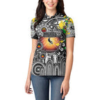 Personalised NAIDOC Week 2025 Magpies Football Women Polo Shirt Aboriginal Dot Painting