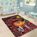 NAIDOC Week 2025 Bombers Football Area Rug Aboriginal Dot Painting
