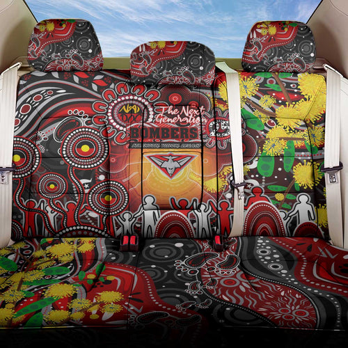 NAIDOC Week 2025 Bombers Football Back Car Seat Cover Aboriginal Dot Painting