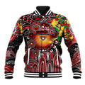 Personalised NAIDOC Week 2025 Bombers Football Baseball Jacket Aboriginal Dot Painting