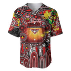Personalised NAIDOC Week 2025 Bombers Football Baseball Jersey Aboriginal Dot Painting