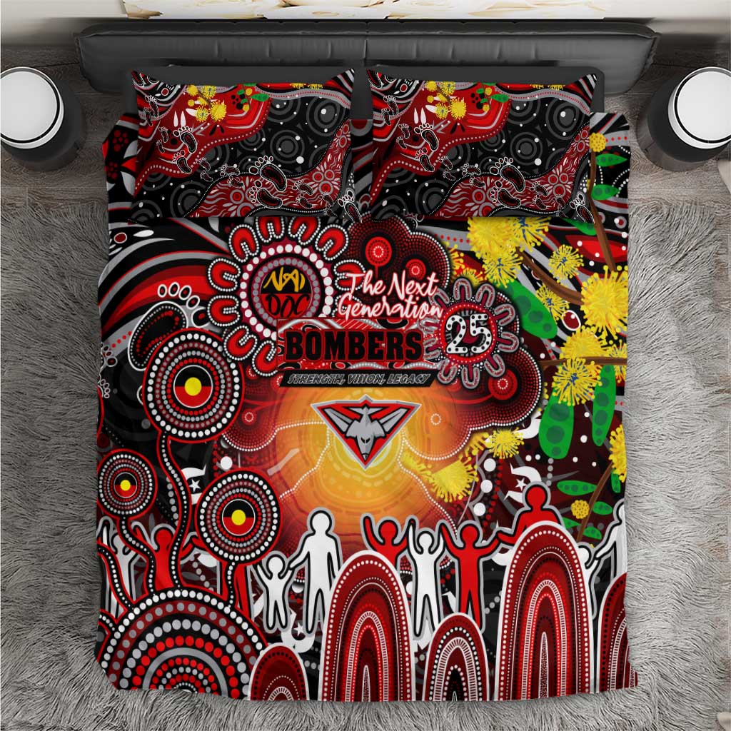 NAIDOC Week 2025 Bombers Football Bedding Set Aboriginal Dot Painting