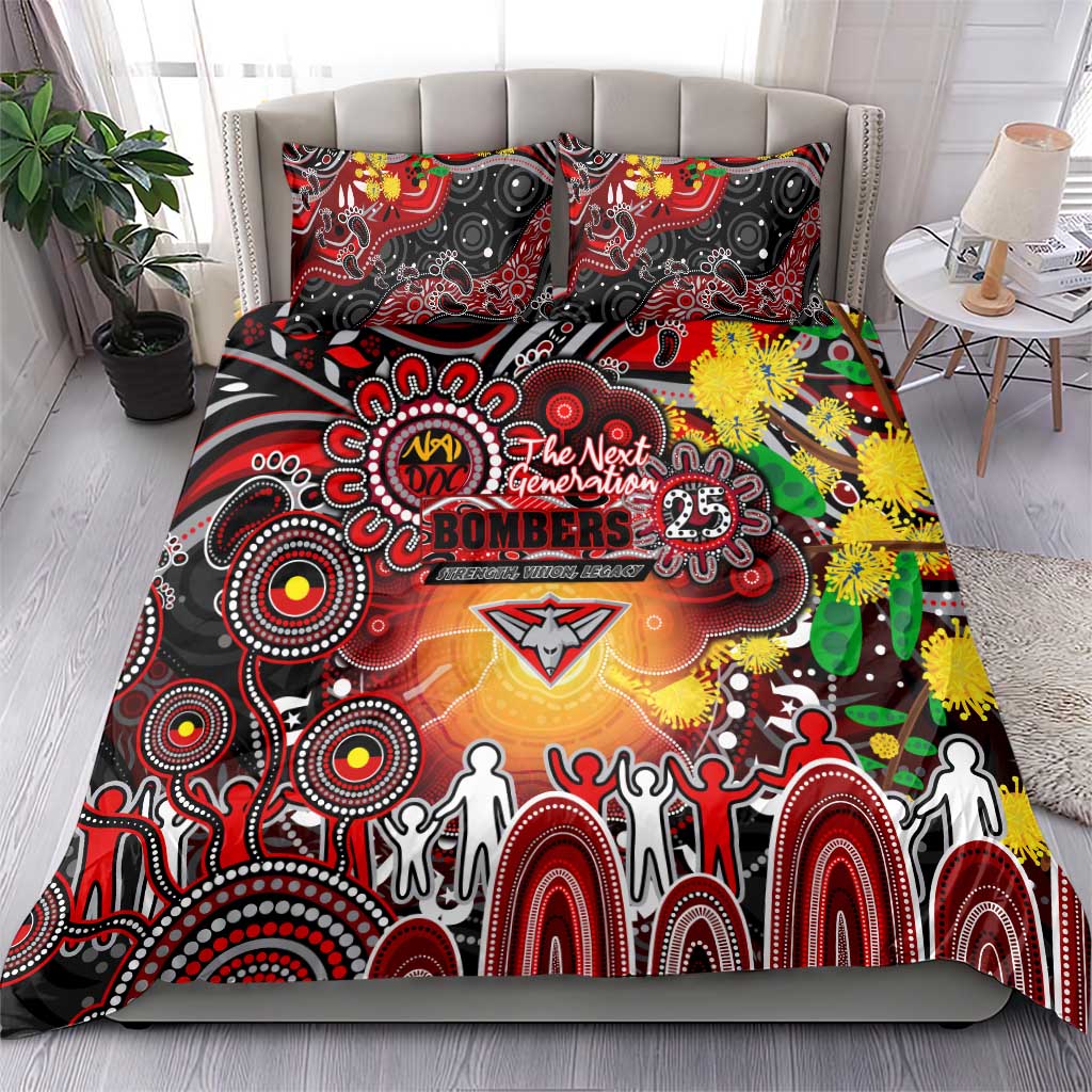 NAIDOC Week 2025 Bombers Football Bedding Set Aboriginal Dot Painting