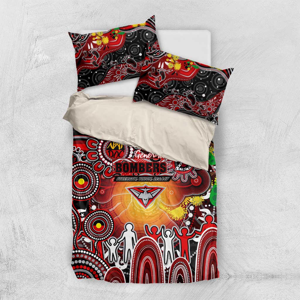 NAIDOC Week 2025 Bombers Football Bedding Set Aboriginal Dot Painting