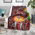 NAIDOC Week 2025 Bombers Football Blanket Aboriginal Dot Painting