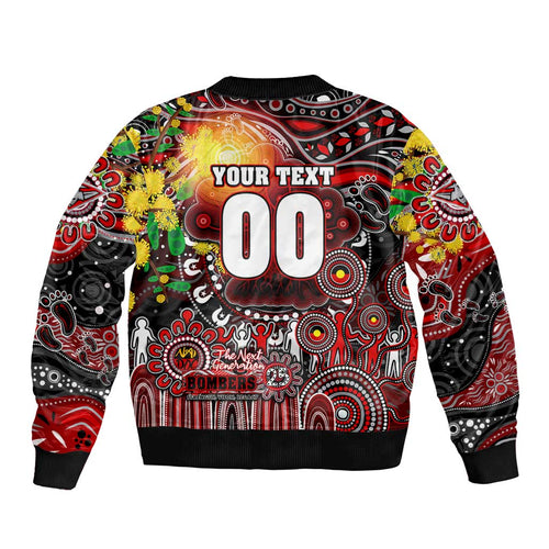 Personalised NAIDOC Week 2025 Bombers Football Bomber Jacket Aboriginal Dot Painting