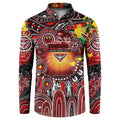 Personalised NAIDOC Week 2025 Bombers Football Button Sweatshirt Aboriginal Dot Painting