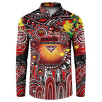 Personalised NAIDOC Week 2025 Bombers Football Button Sweatshirt Aboriginal Dot Painting