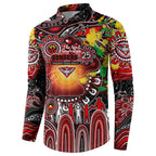 Personalised NAIDOC Week 2025 Bombers Football Button Sweatshirt Aboriginal Dot Painting