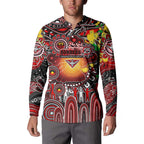 Personalised NAIDOC Week 2025 Bombers Football Button Sweatshirt Aboriginal Dot Painting