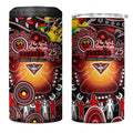 NAIDOC Week 2025 Bombers Football 4 in 1 Can Cooler Tumbler Aboriginal Dot Painting