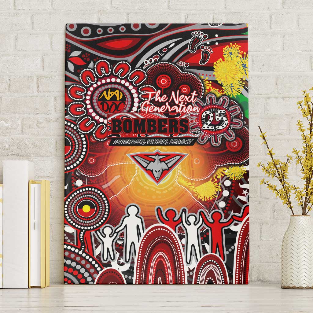 NAIDOC Week 2025 Bombers Football Canvas Wall Art Aboriginal Dot Painting